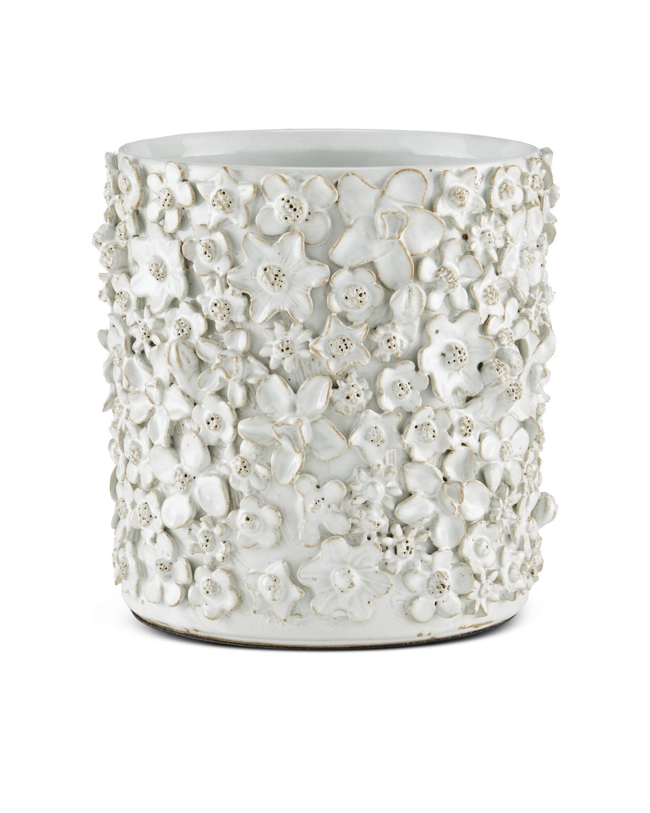 Jessamine Medium White Cachepot